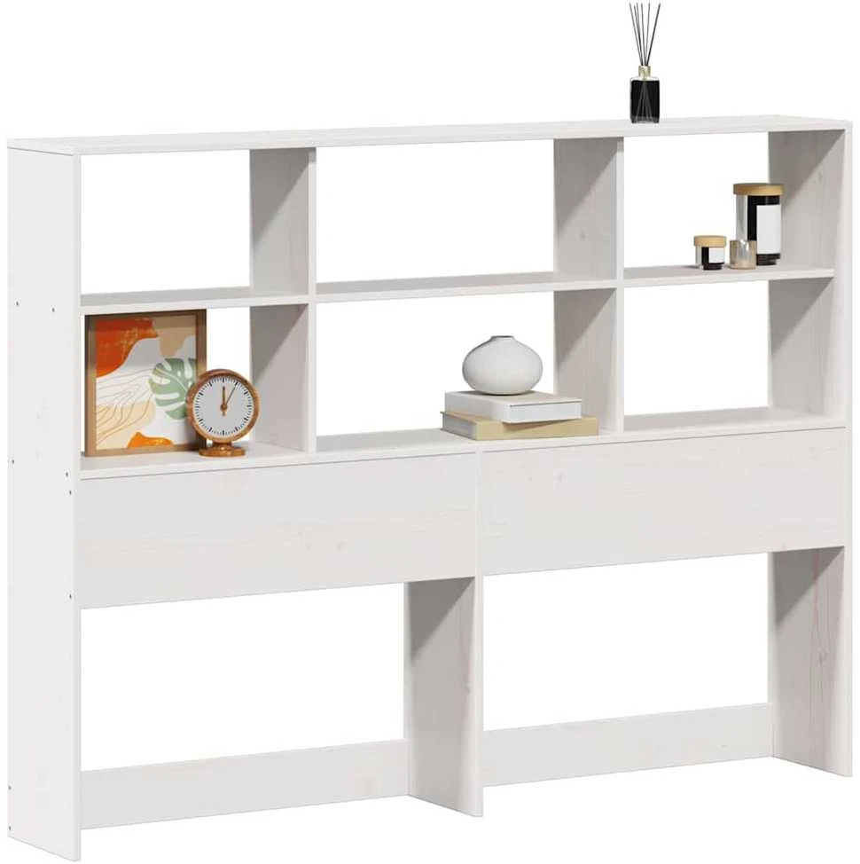 Galvūgalis su daiktų laikymo vieta, baltas, 160cm, pušis