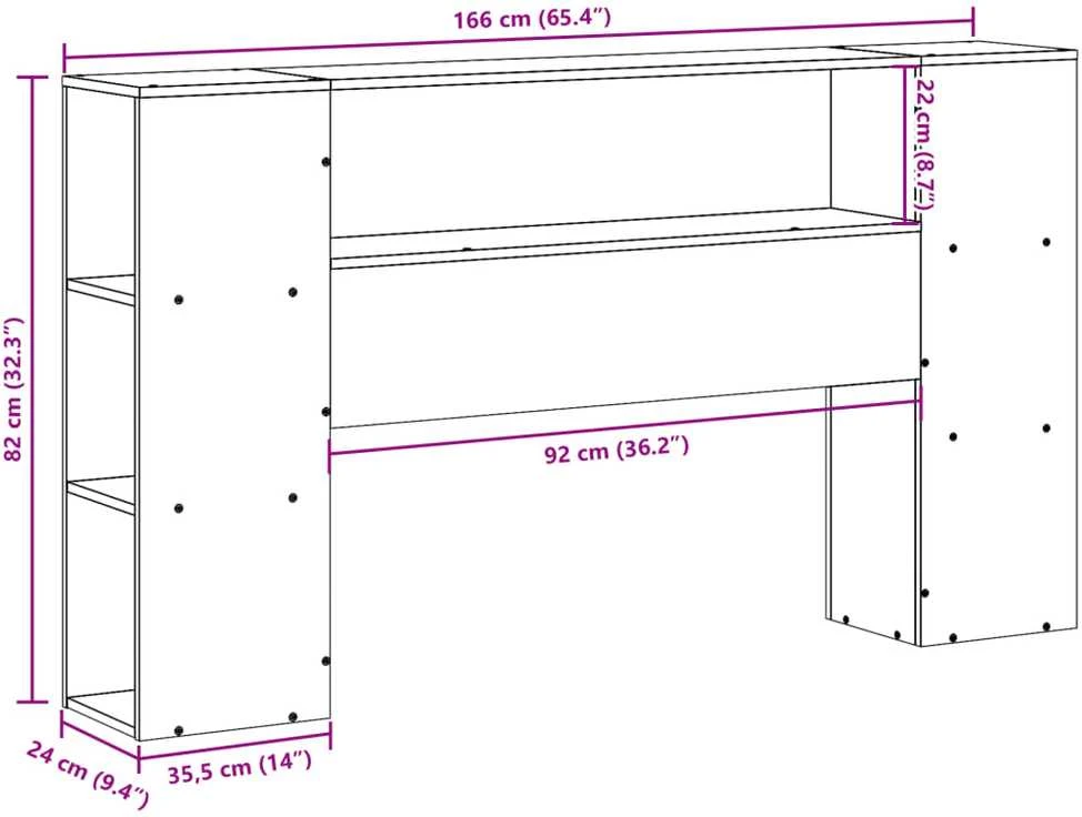 Galvūgalis su daiktų laikymo vieta, baltas, 160cm, pušis