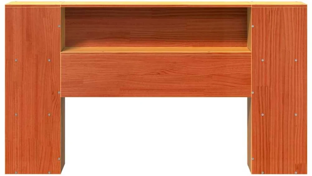 Galvūgalis su daiktų laikymo vieta, rudas, 135cm, pušis