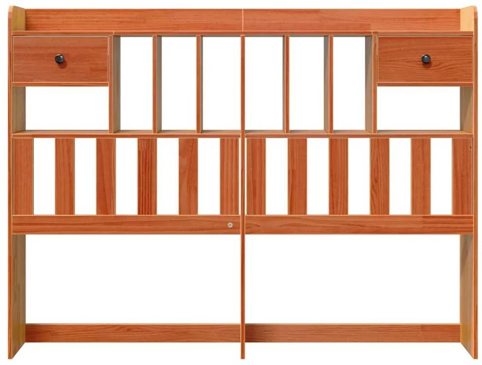 Galvūgalis su daiktų laikymo vieta, rudas, 150cm, pušis