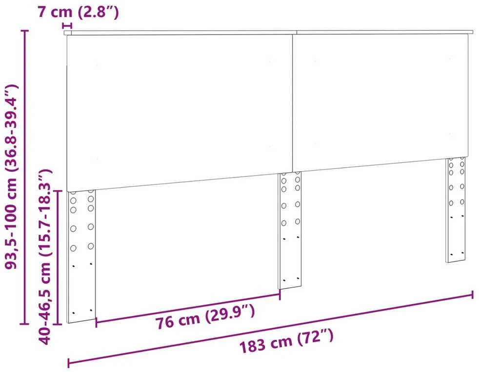 Galvūgalis Betono Pilka 100 cm Dirbtinė mediena