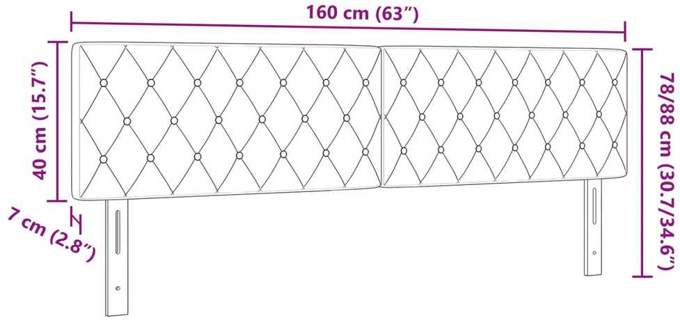 Galvūgalis Juodas 160 cm Aksomas