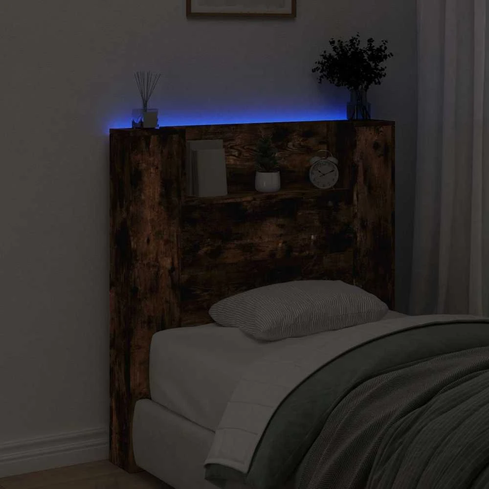 LED galvūgalis su saugojimu Dūminio ąžuolo Apdirbta mediena