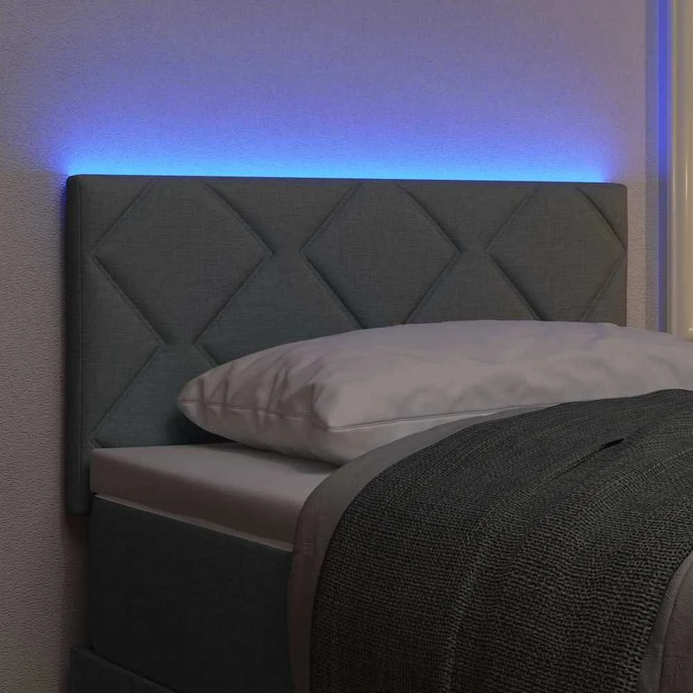 LED galvūgalis Šviesiai pilka audinys