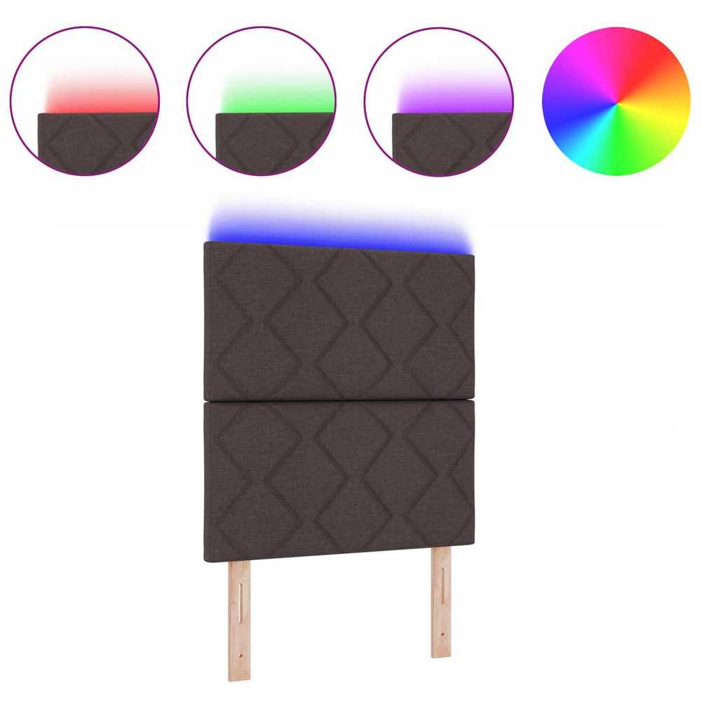LED galvūgalis Šviesiai pilka 80 cm audinys
