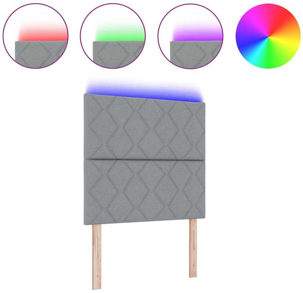 LED galvūgalis Šviesiai pilka 90 cm audinys