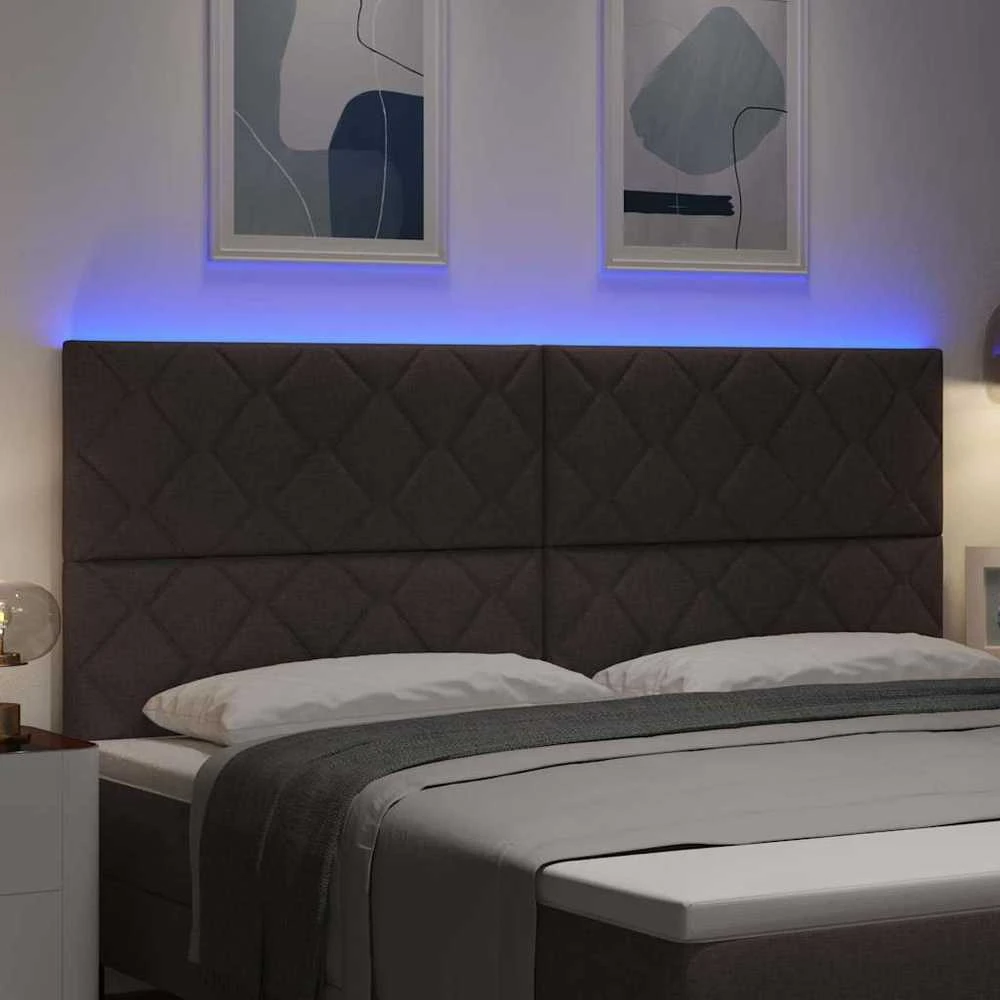 LED galvūgalis Šviesiai pilka audinys