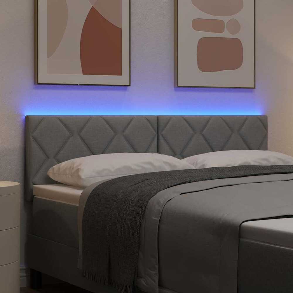 LED galvūgalis Šviesiai pilka 144 cm audinys