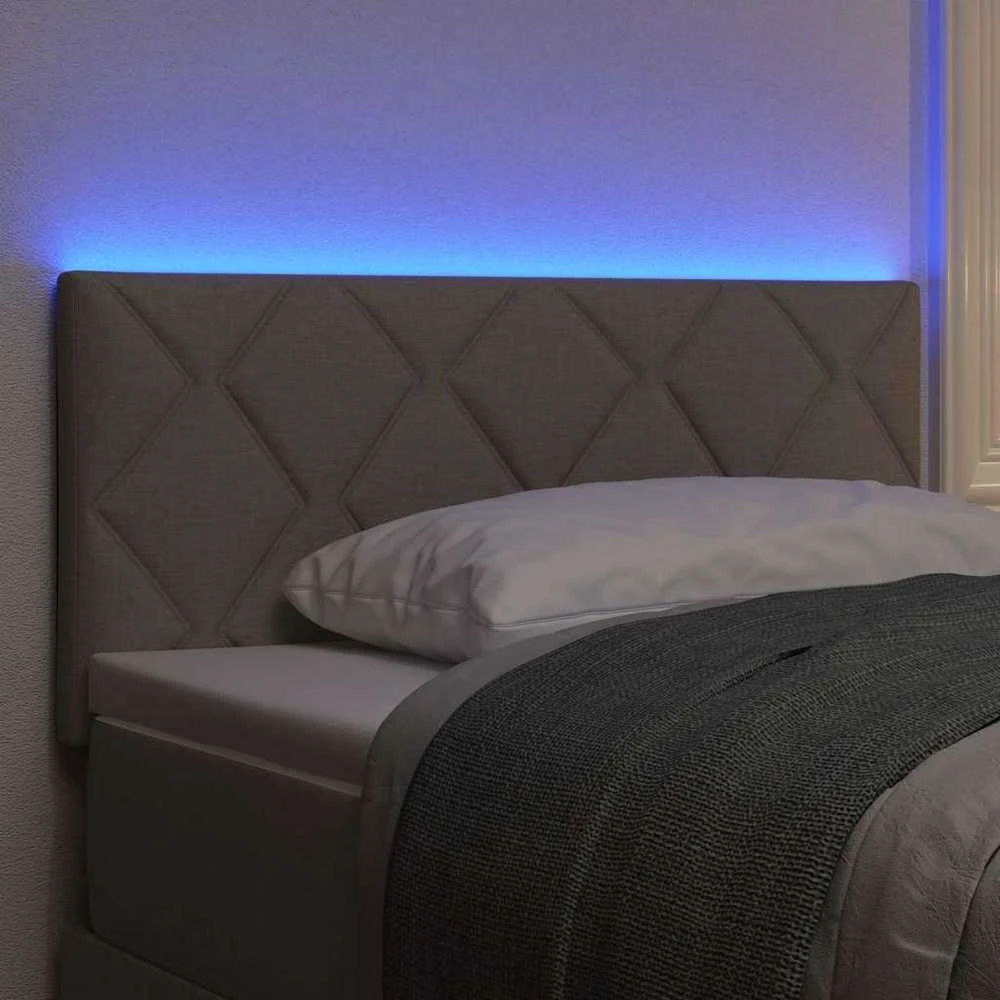 LED galvūgalis Šviesiai pilka audinys