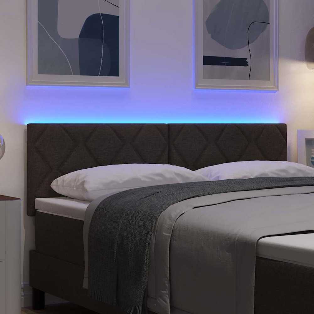 LED galvūgalis Šviesiai pilka 160 cm audinys