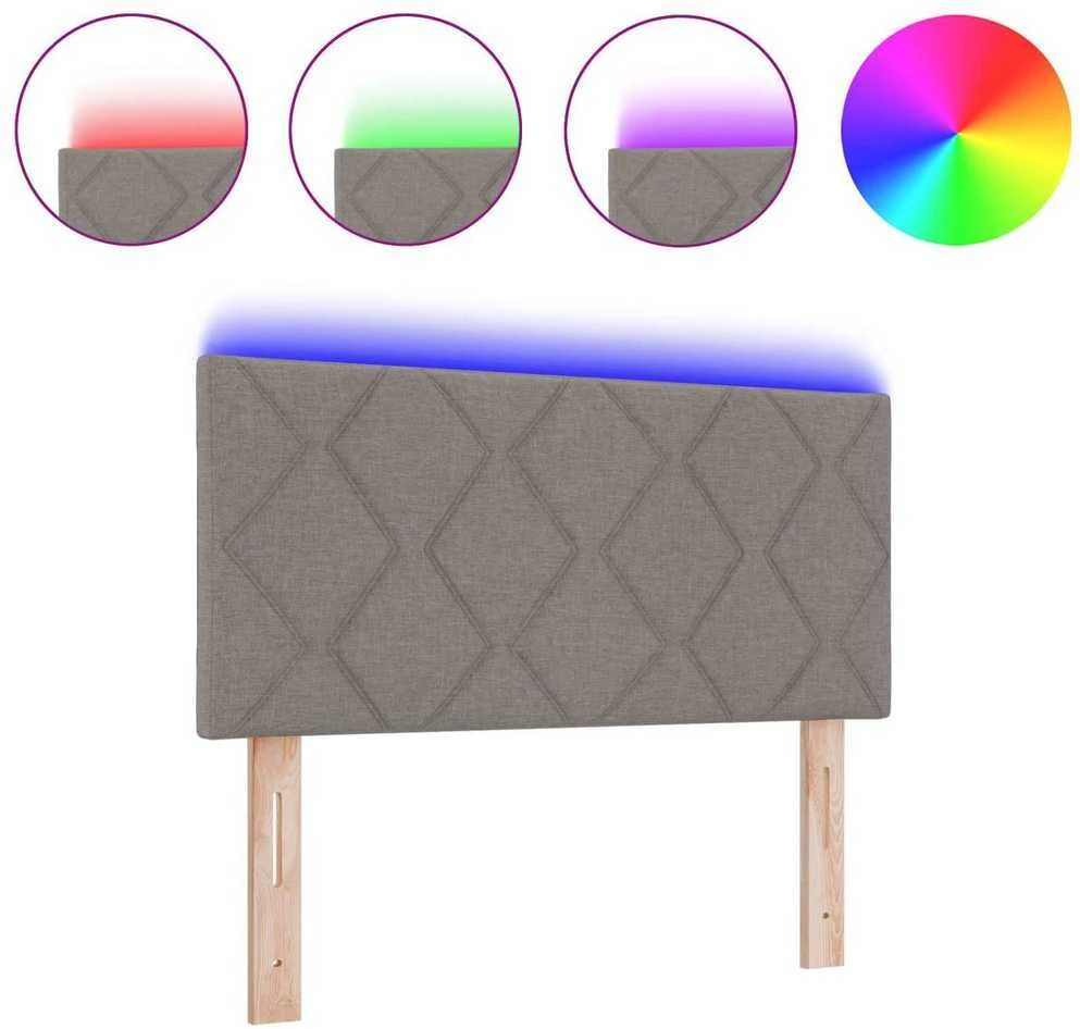 LED galvūgalis Šviesiai pilka audinys