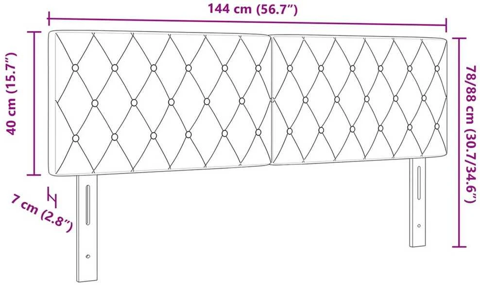 Galvūgalis Tamsiai mėlyna 144 cm Aksomas