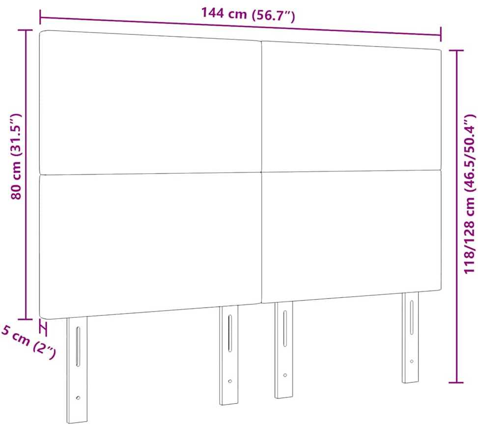 Galvūgalis Tamsiai pilka 144 cm Kordūrinis audinys