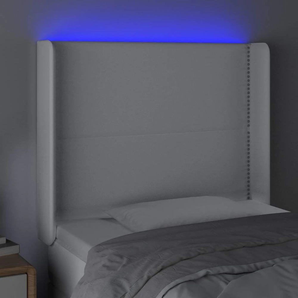 Galvūgalis su LED, baltos spalvos, 103x16x118/128 cm