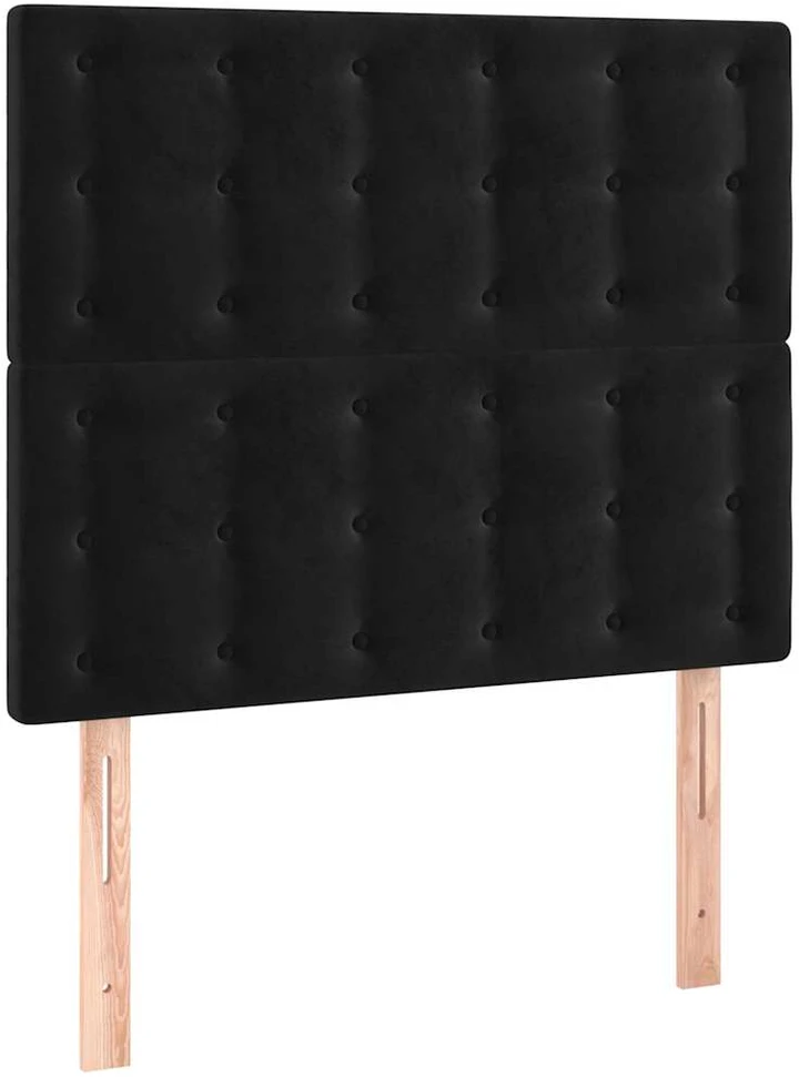 Galvūgalis su LED, juodos spalvos, 100x5x118/128cm, aksomas