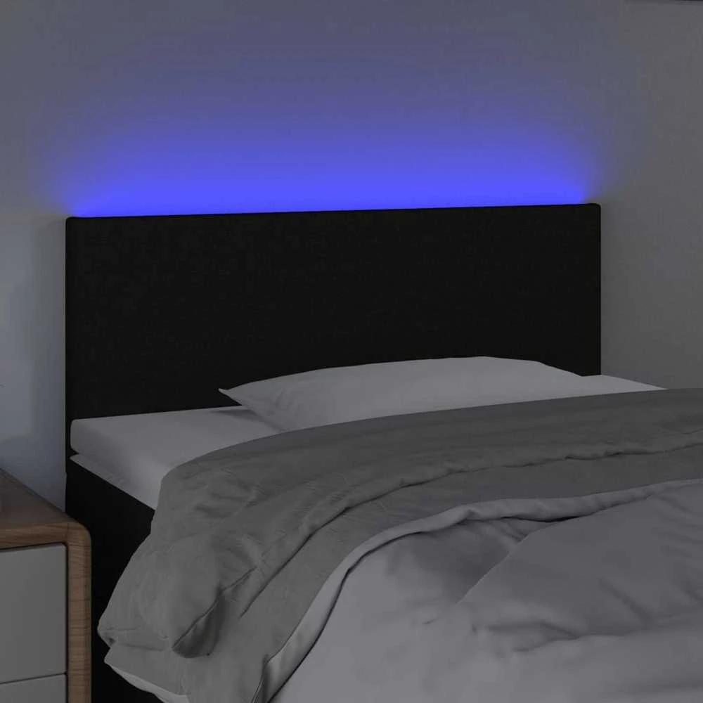Galvūgalis su LED, juodos spalvos, 100x5x78/88cm, audinys
