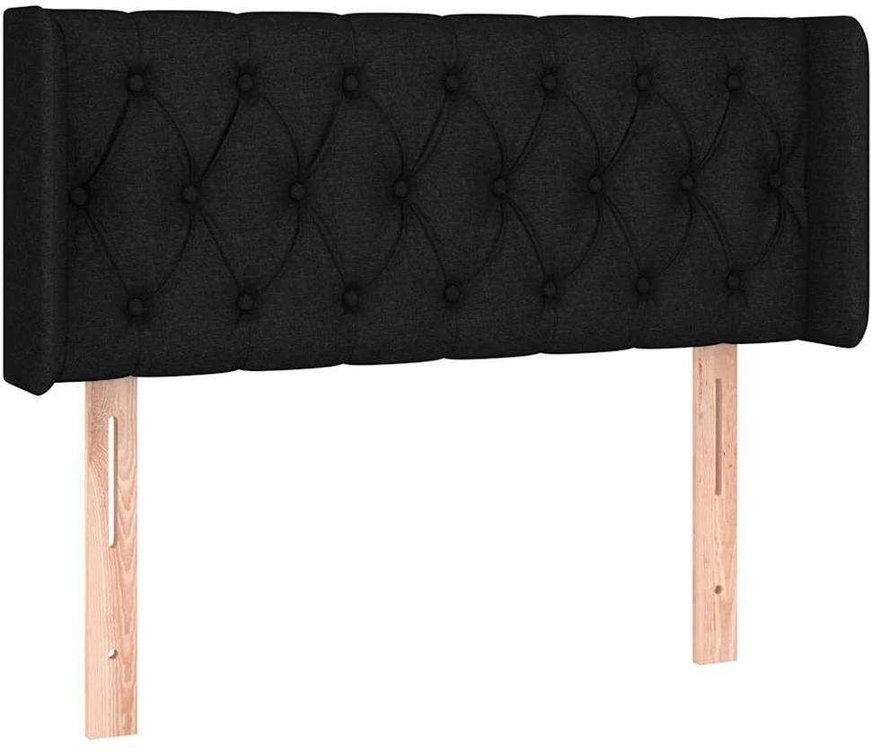 Galvūgalis su LED, juodos spalvos, 103x16x78/88cm, audinys