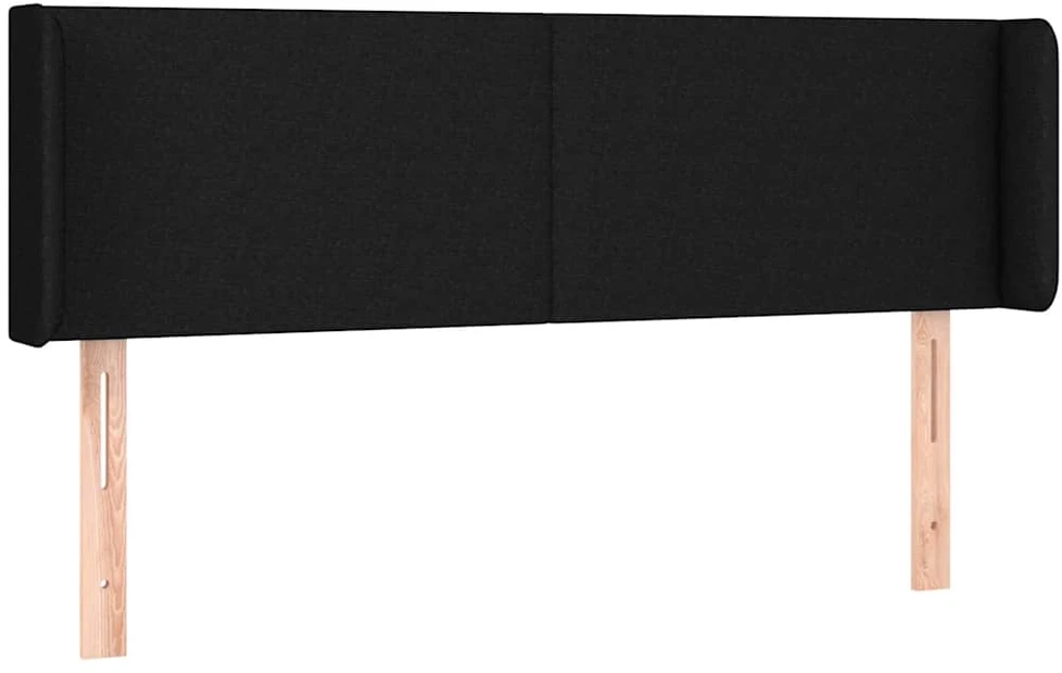 Galvūgalis su LED, juodos spalvos, 147x16x78/88cm, audinys