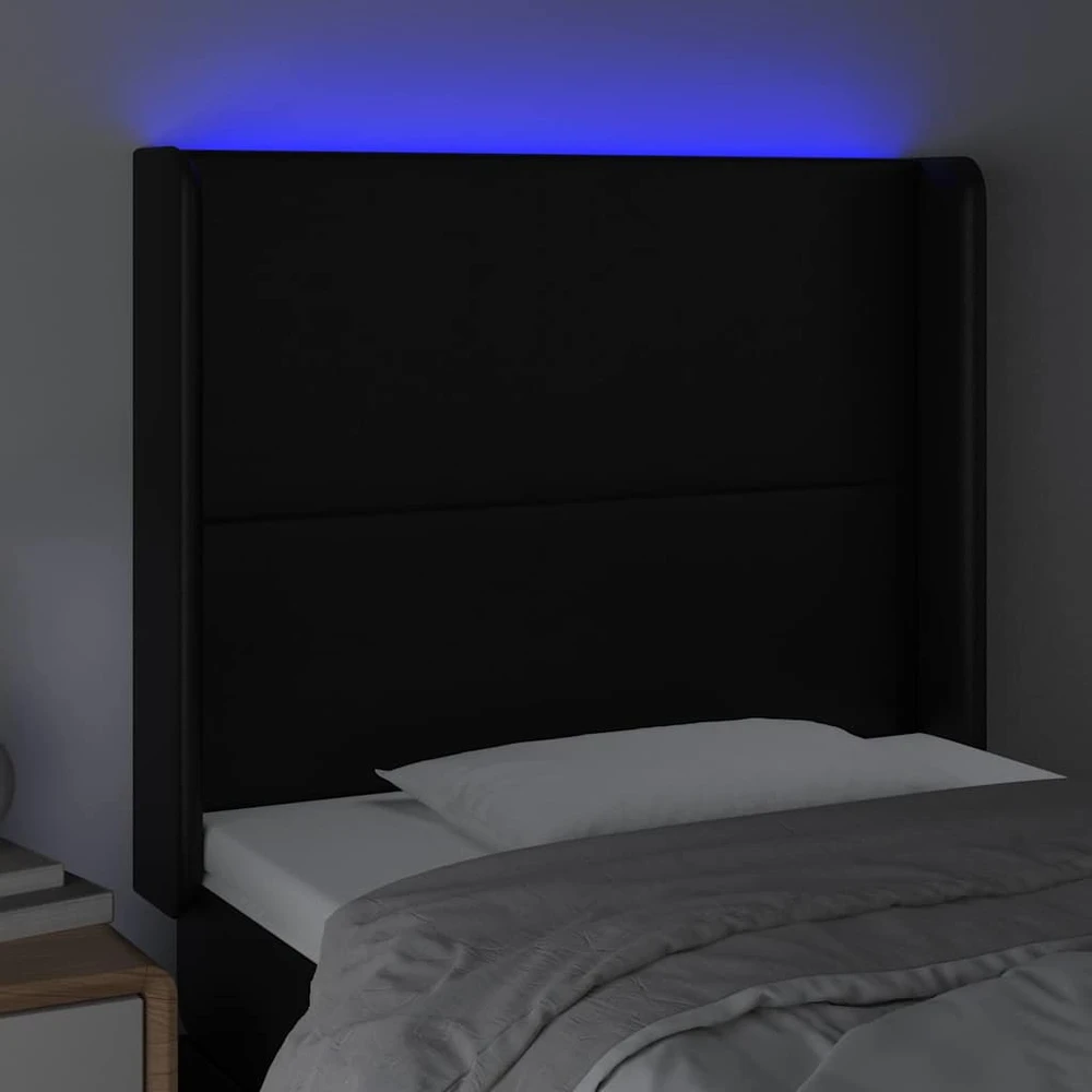 Galvūgalis su LED, juodos spalvos, 83x16x118/128 cm