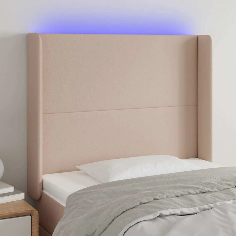 Galvūgalis su LED, juodos spalvos, 83x16x118/128cm
