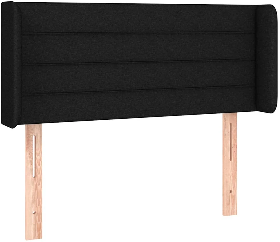 Galvūgalis su LED, juodos spalvos, 83x16x78/88cm, audinys