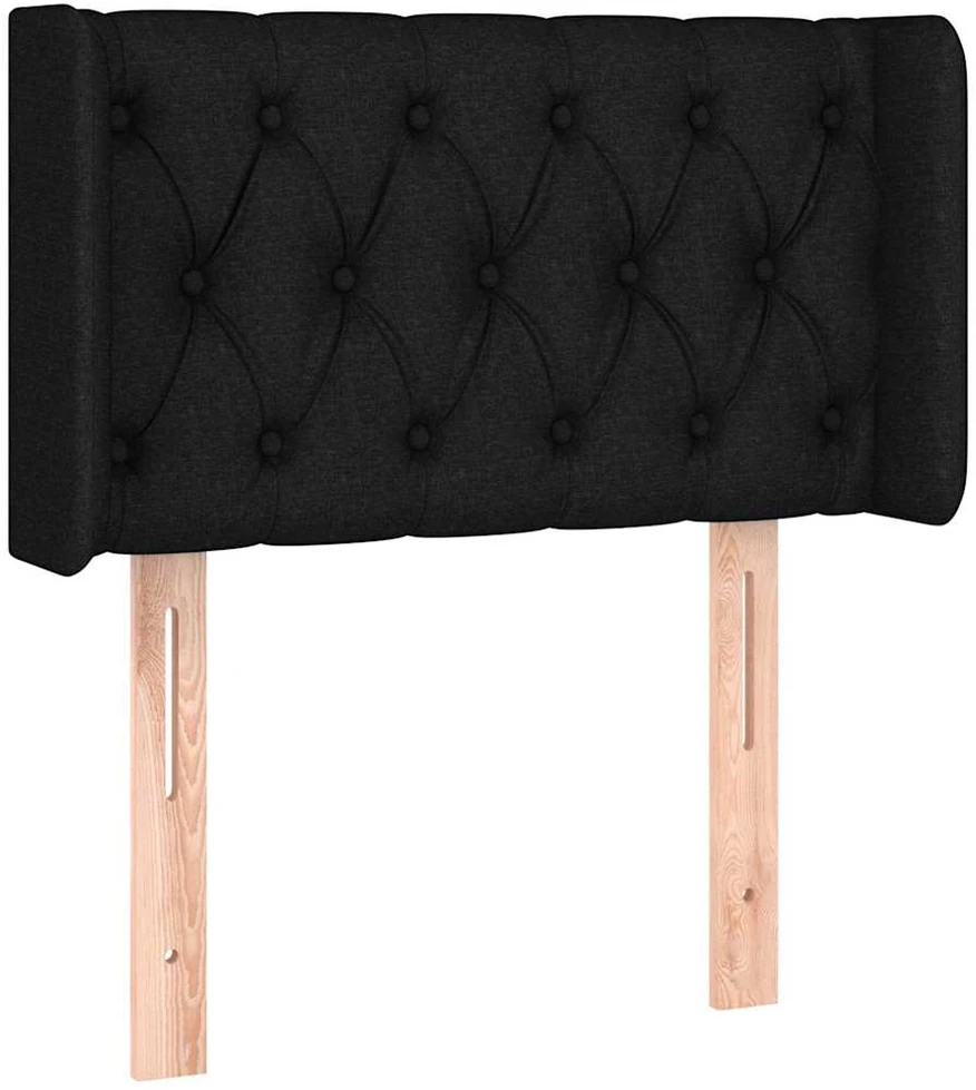 Galvūgalis su LED, juodos spalvos, 83x16x78/88cm, audinys