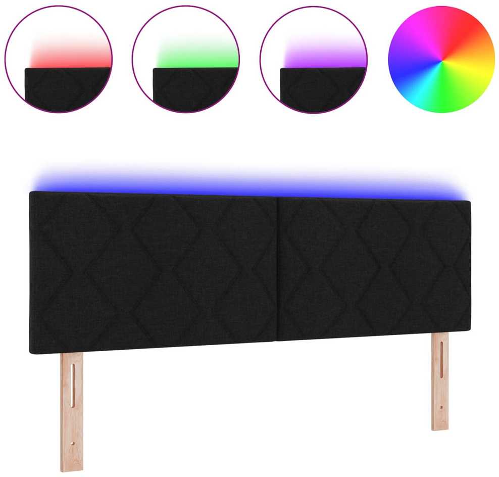 LED galvūgalis Juodas 144 cm audinys