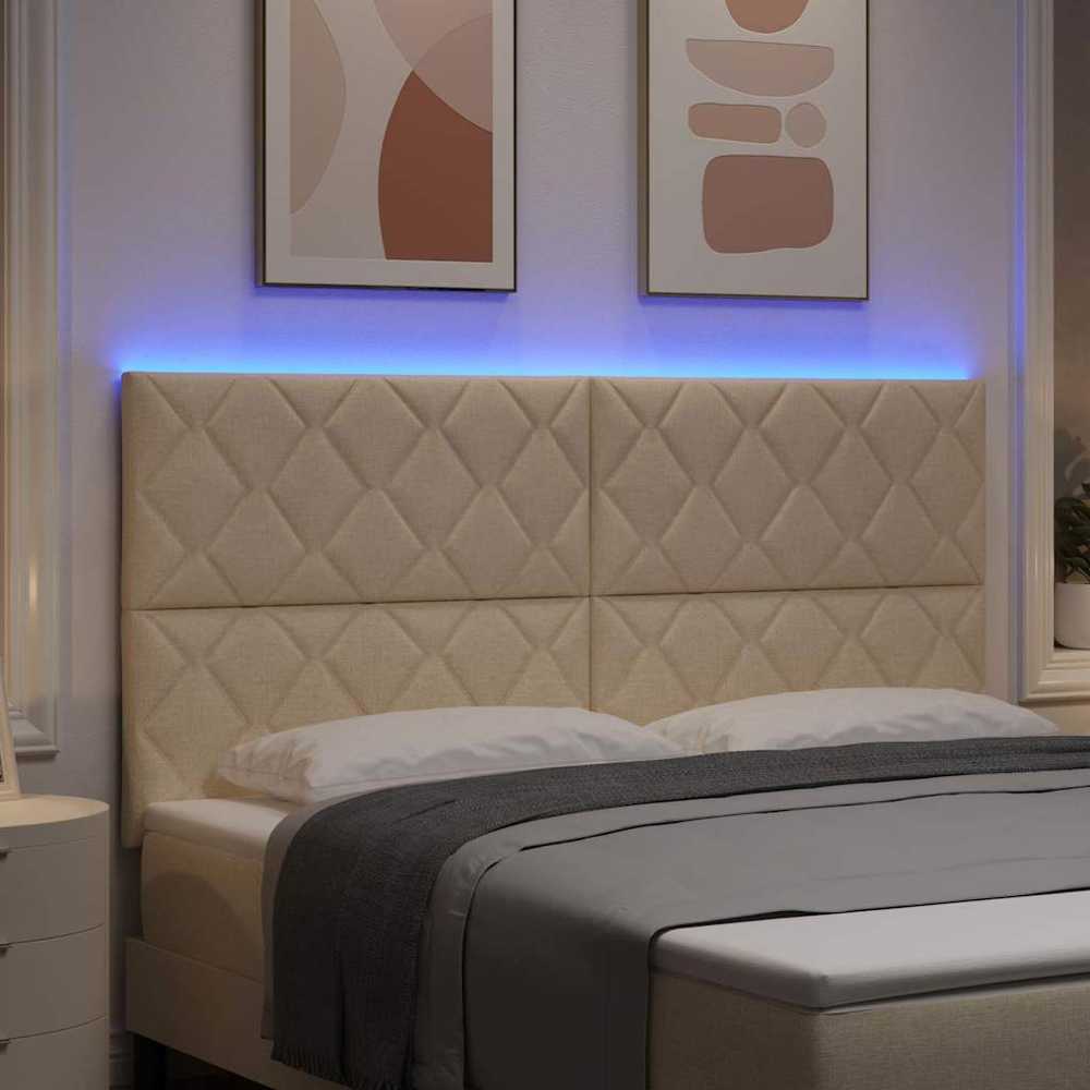 LED galvūgalis Kreminė 180 cm audinys