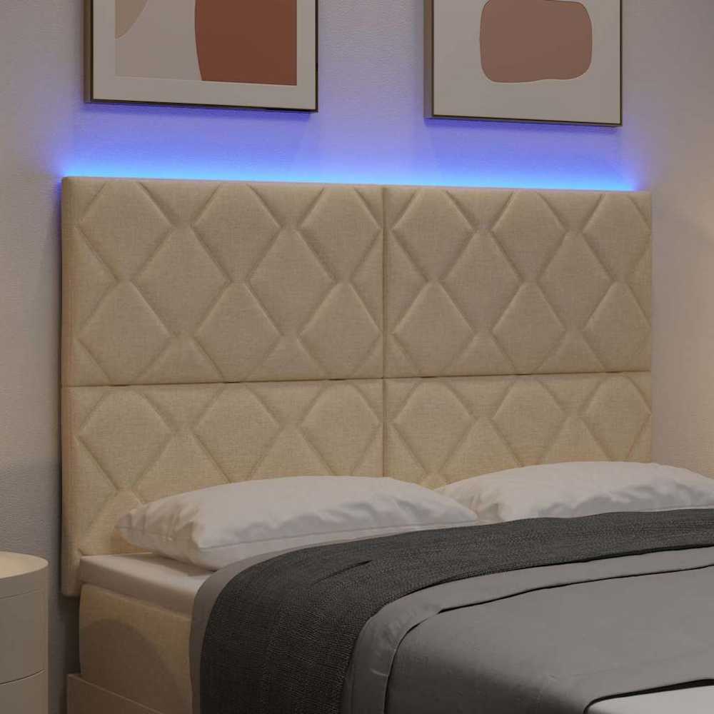 LED galvūgalis Kreminė 160 cm audinys