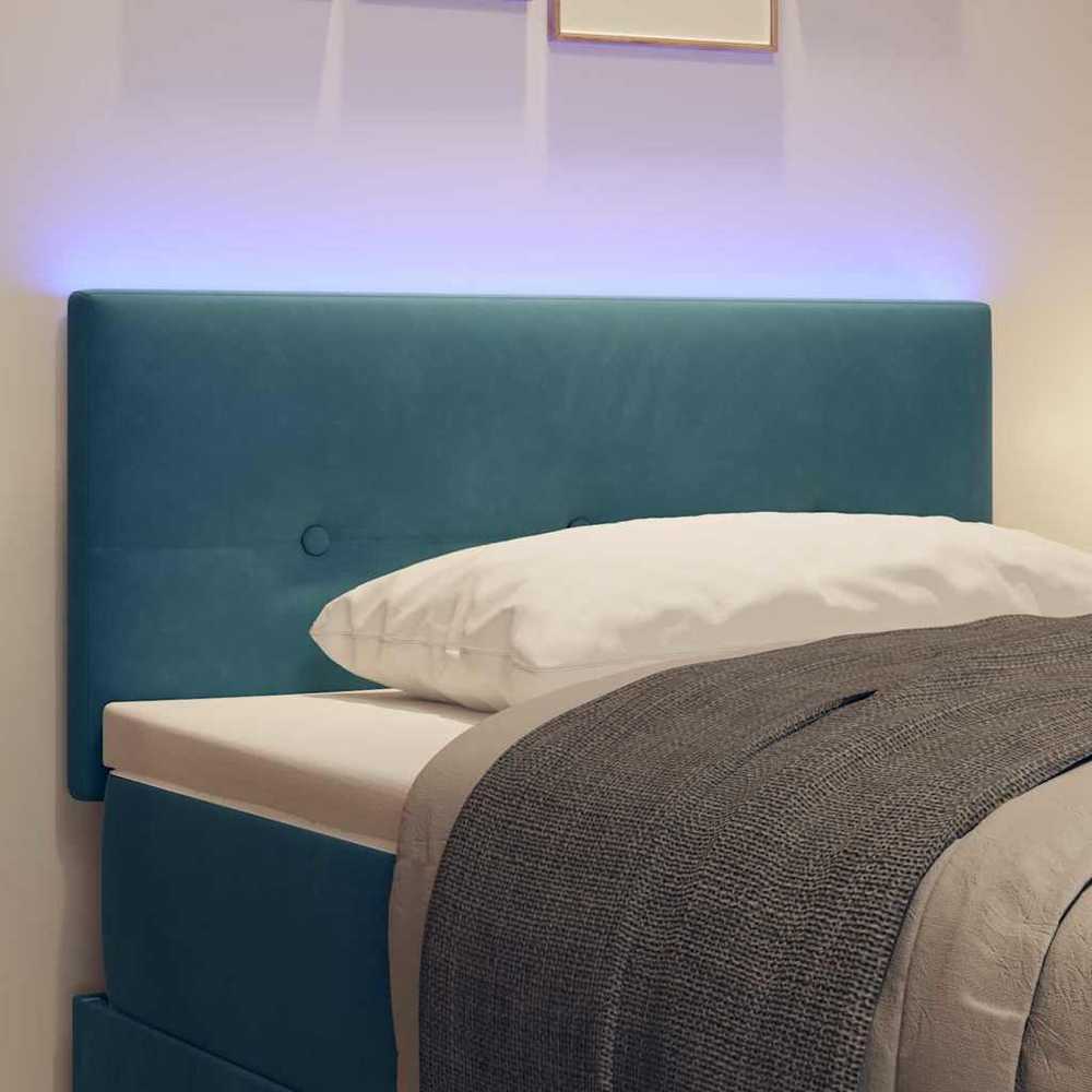 LED galvūgalis su LED juostelėmis Mėlyna 80 cm Aksomas
