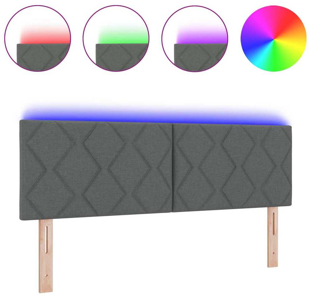 LED galvūgalis Pilka 144 cm audinys