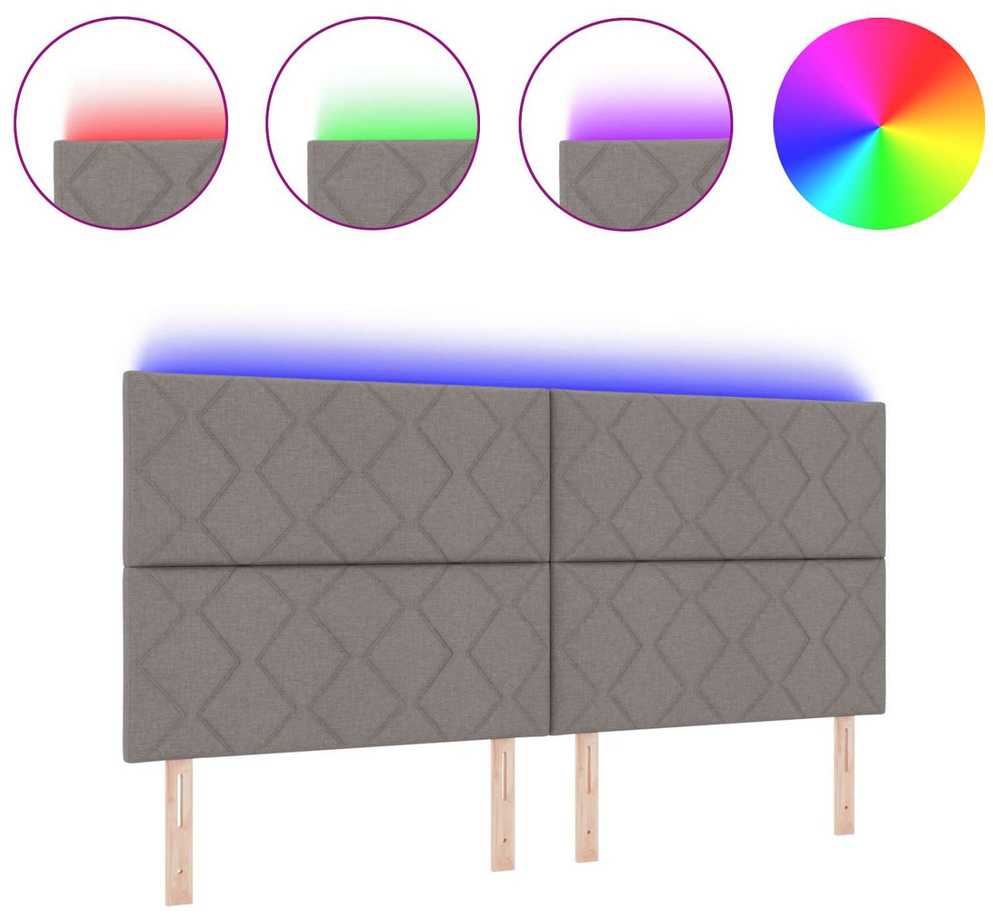 LED galvūgalis Taupe audinys
