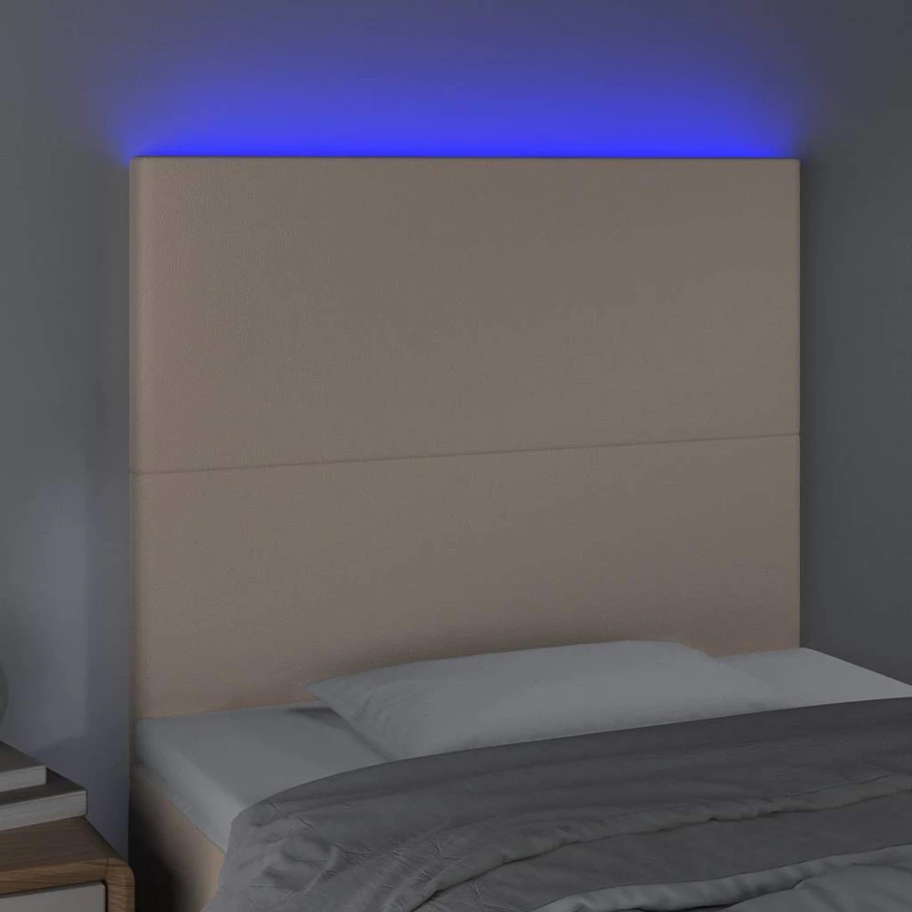 Galvūgalis su LED, kapučino spalvos, 100x5x118/128cm