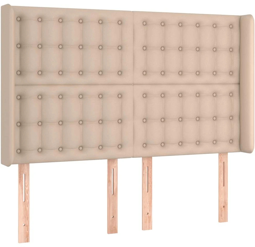 Galvūgalis su LED, kapučino spalvos, 147x16x118/128cm