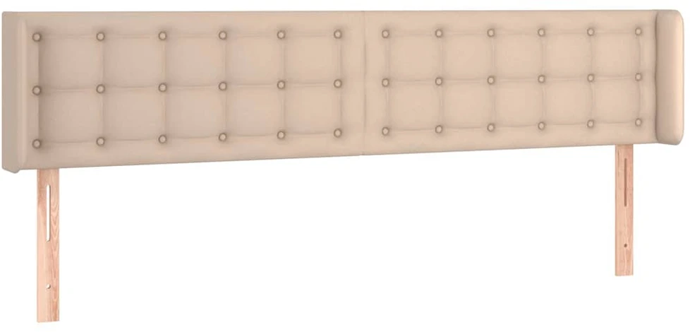 Galvūgalis su LED, kapučino spalvos, 163x16x78/88cm