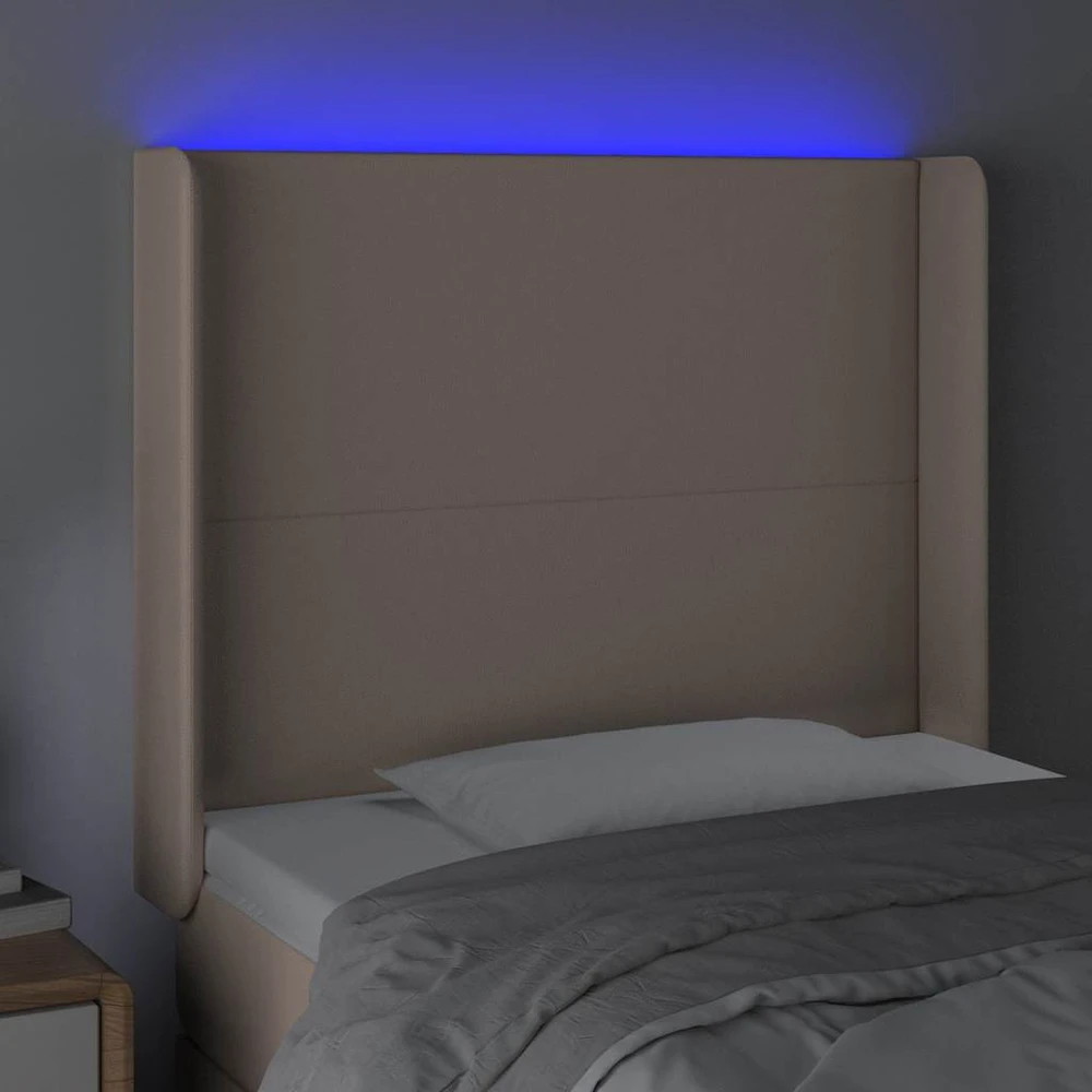 Galvūgalis su LED, kapučino spalvos, 93x16x118/128cm