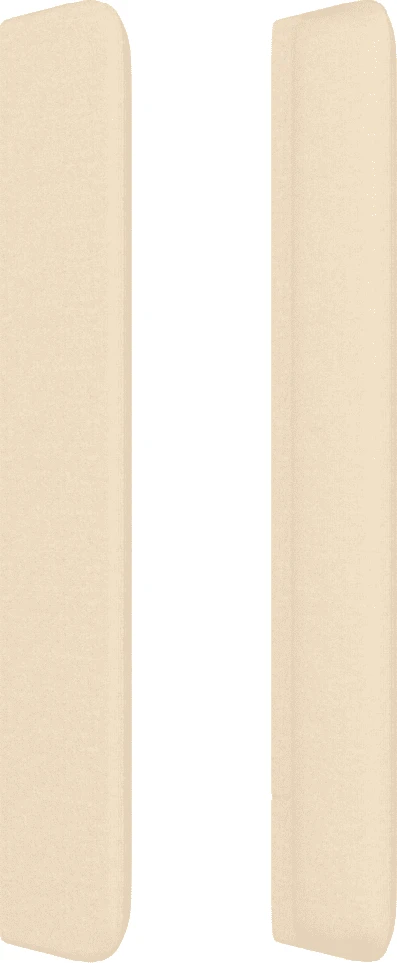 Galvūgalis su LED, kreminės spalvos, 163x16x118/128cm, audinys