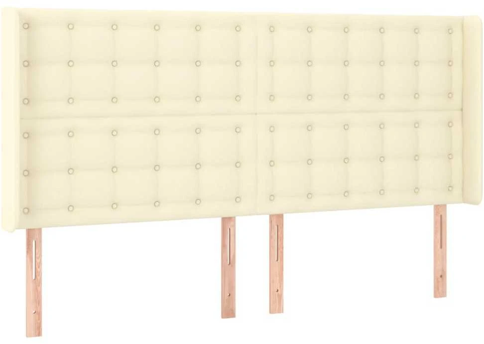 Galvūgalis su LED, kreminės spalvos, 203x16x118/128 cm