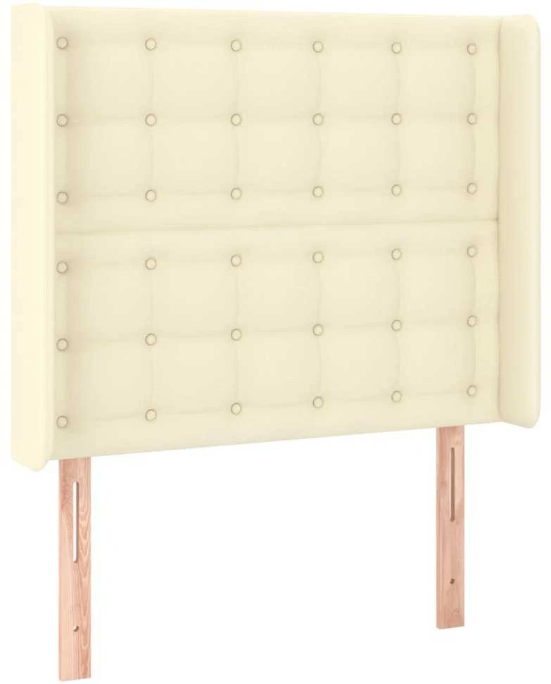 Galvūgalis su LED, kreminės spalvos, 83x16x118/128 cm