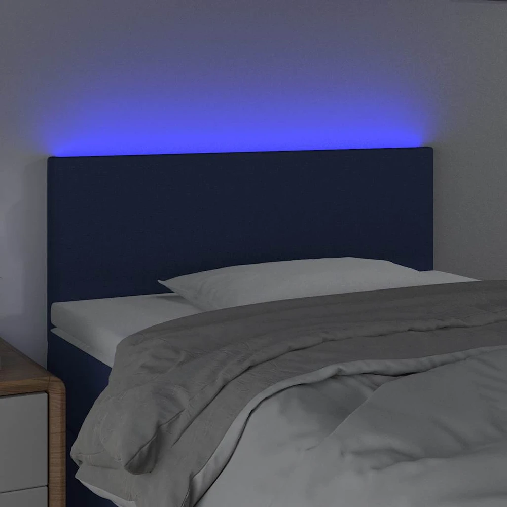 Galvūgalis su LED, mėlynos spalvos, 100x5x78/88cm, audinys