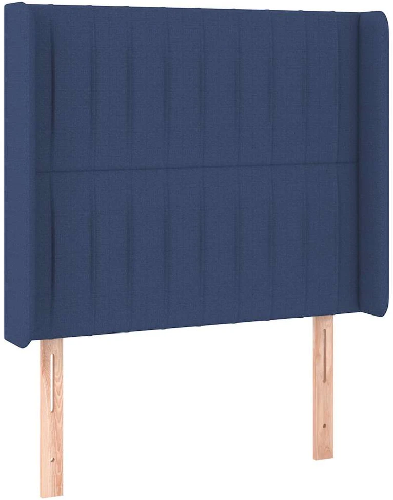 Galvūgalis su LED, mėlynos spalvos, 103x16x118/128cm, audinys