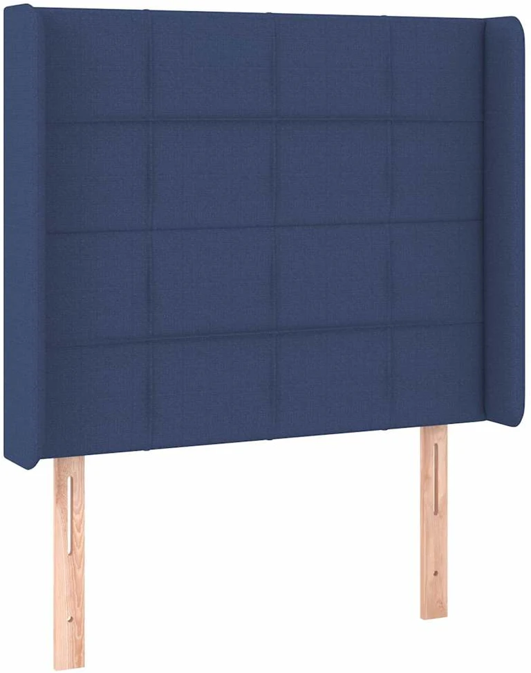 Galvūgalis su LED, mėlynos spalvos, 103x16x118/128cm, audinys