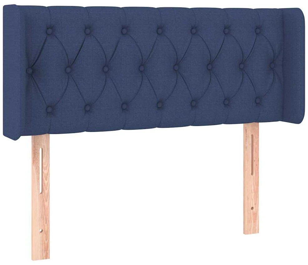 Galvūgalis su LED, mėlynos spalvos, 103x16x78/88cm, audinys