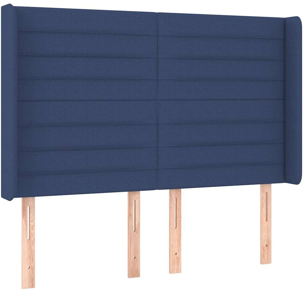 Galvūgalis su LED, mėlynos spalvos, 147x16x118/128cm, audinys