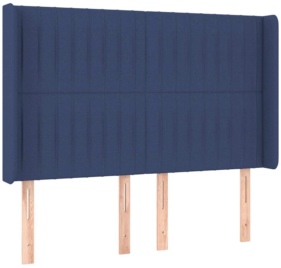Galvūgalis su LED, mėlynos spalvos, 147x16x118/128cm, audinys