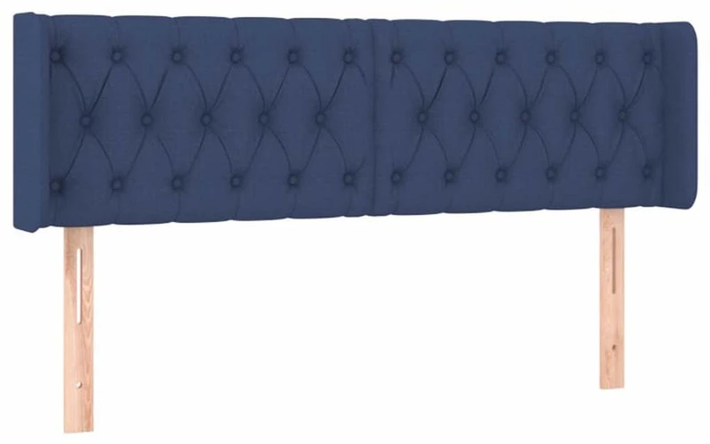 Galvūgalis su LED, mėlynos spalvos, 147x16x78/88cm, audinys