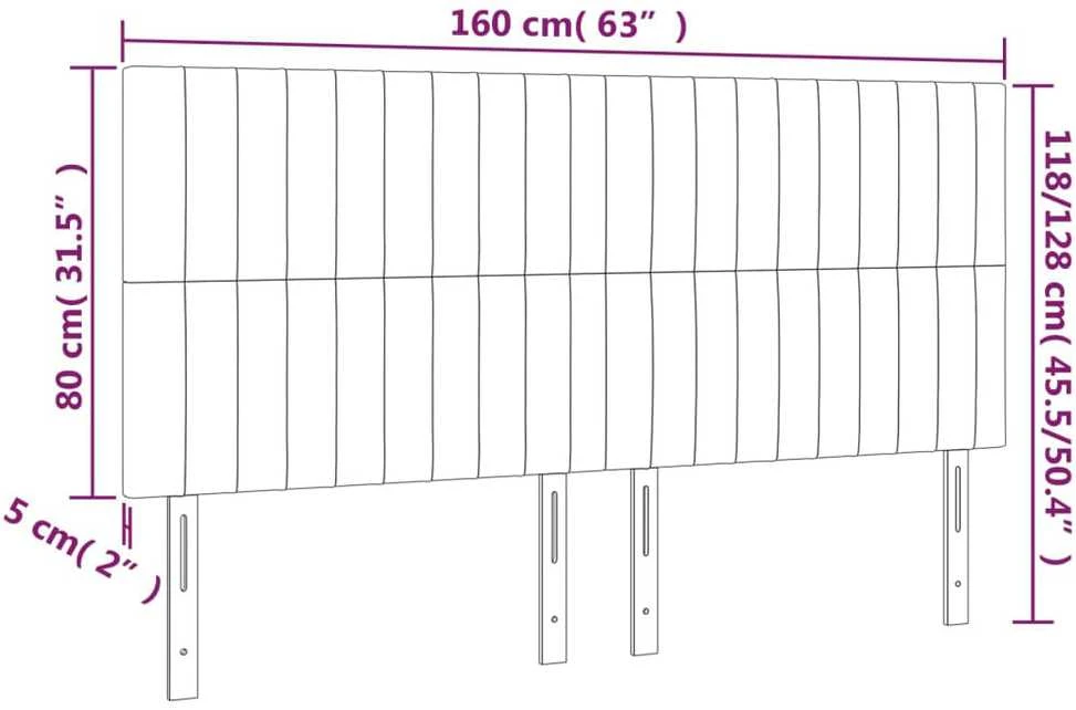 Galvūgalis su LED, mėlynos spalvos, 160x5x118/128cm, audinys