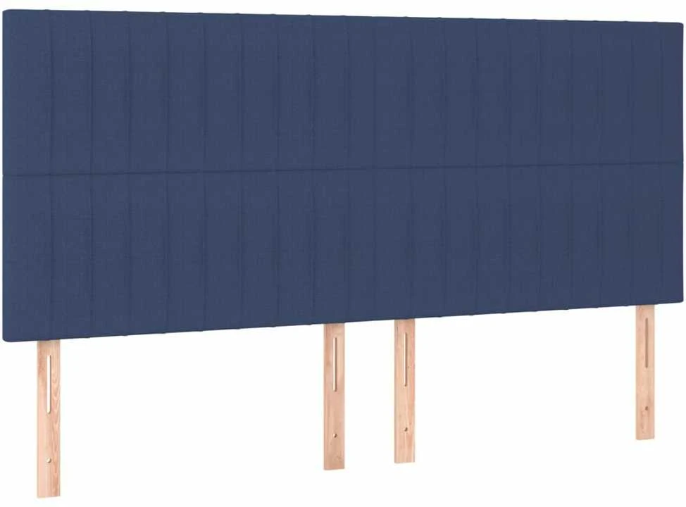 Galvūgalis su LED, mėlynos spalvos, 160x5x118/128cm, audinys