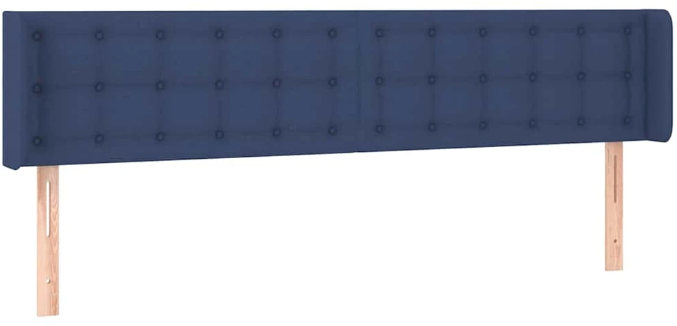 Galvūgalis su LED, mėlynos spalvos, 163x16x78/88cm, audinys