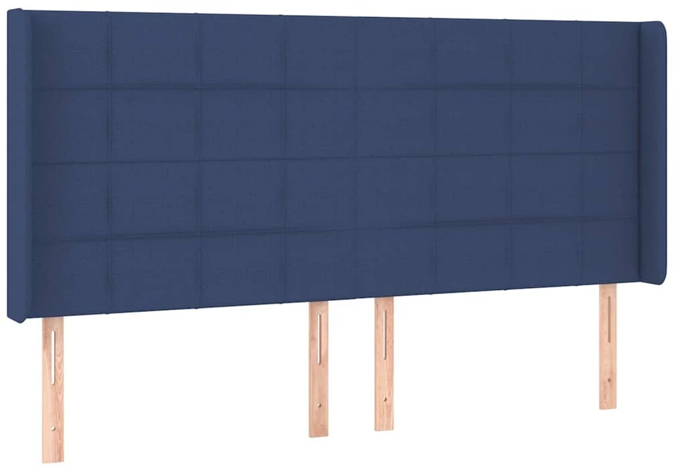 Galvūgalis su LED, mėlynos spalvos, 183x16x118/128cm, audinys